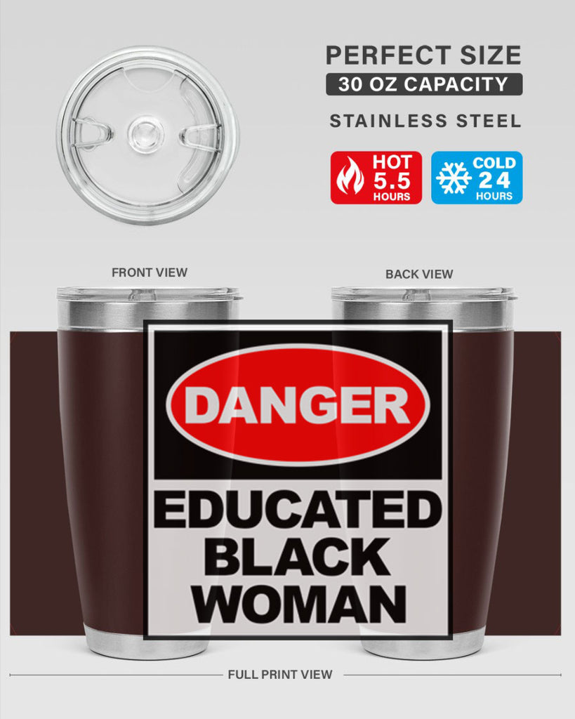 danger educated black  woman 176#- black words phrases- Cotton Tank