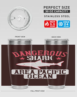 dangerous shark area pacific ocean Style 92#- shark  fish- Tumbler