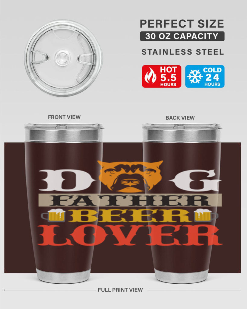 dog father beer lover 116#- beer- Tumbler