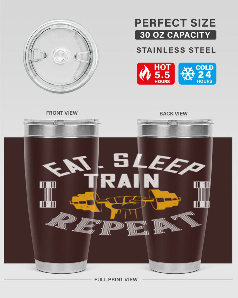 eat sleep train rapid 56#- gym- Tumbler