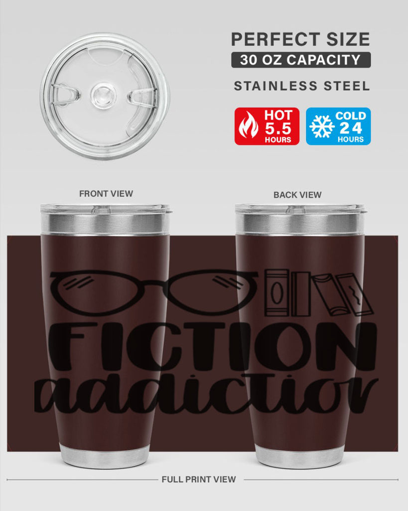 fiction addiction 40#- reading- Tumbler