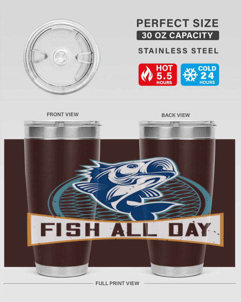 fish all day 277#- fishing- Tumbler