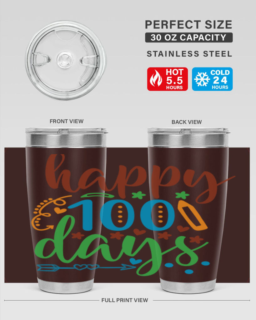 happy 100 days 10#- 100 days of school- Tumbler