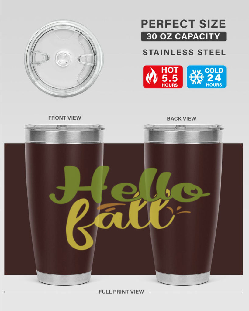 hello fall 55#- thanksgiving- Tumbler