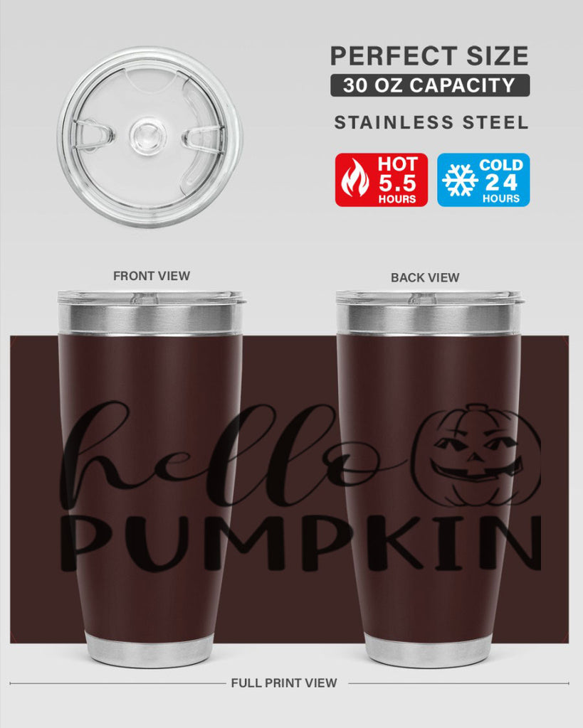 hello pumpkin 287#- fall- Tumbler