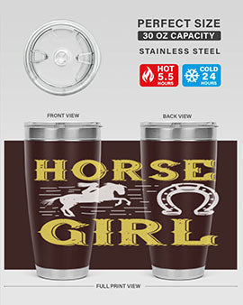 horse girl Style 51#- horse- Tumbler