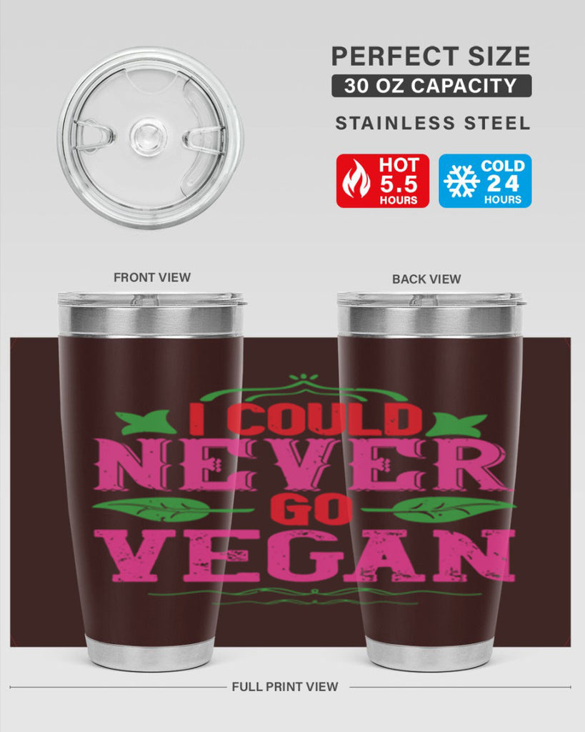 i could never go vegan 133#- vegan- Tumbler