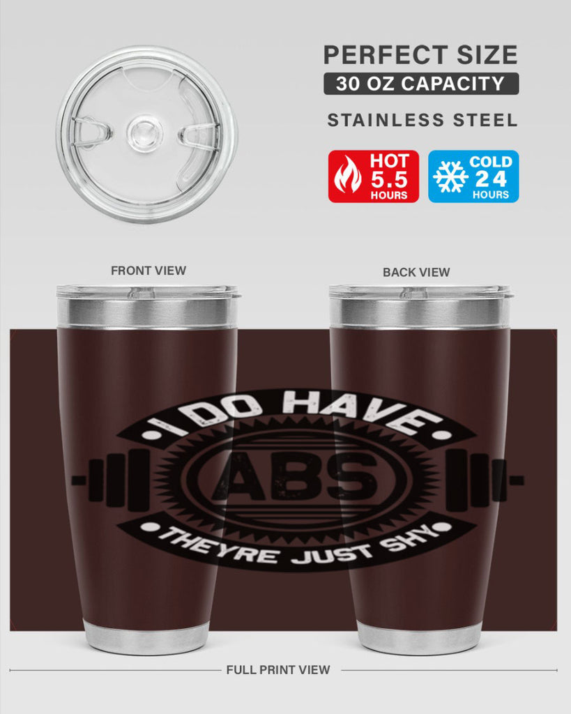 i do have abs 8#- gym- Tumbler