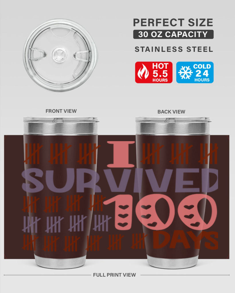 i survived 100 days 13#- 100 days of school- Tumbler