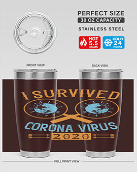 i survived corona virus Style 34#- corona virus- Cotton Tank