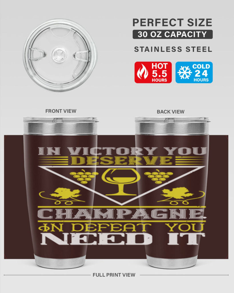 in victory you deserve champagne 76#- wine- Tumbler