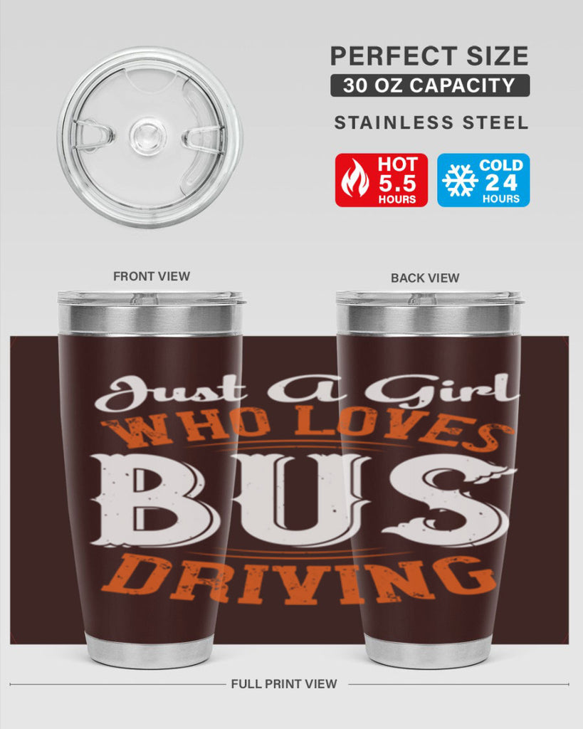 just a girl who loves bus driving Style 23#- bus driver- tumbler