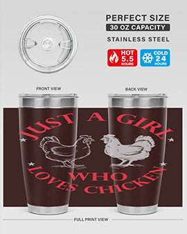 just a girl who loves chicken Style 3#- chicken- Tumbler