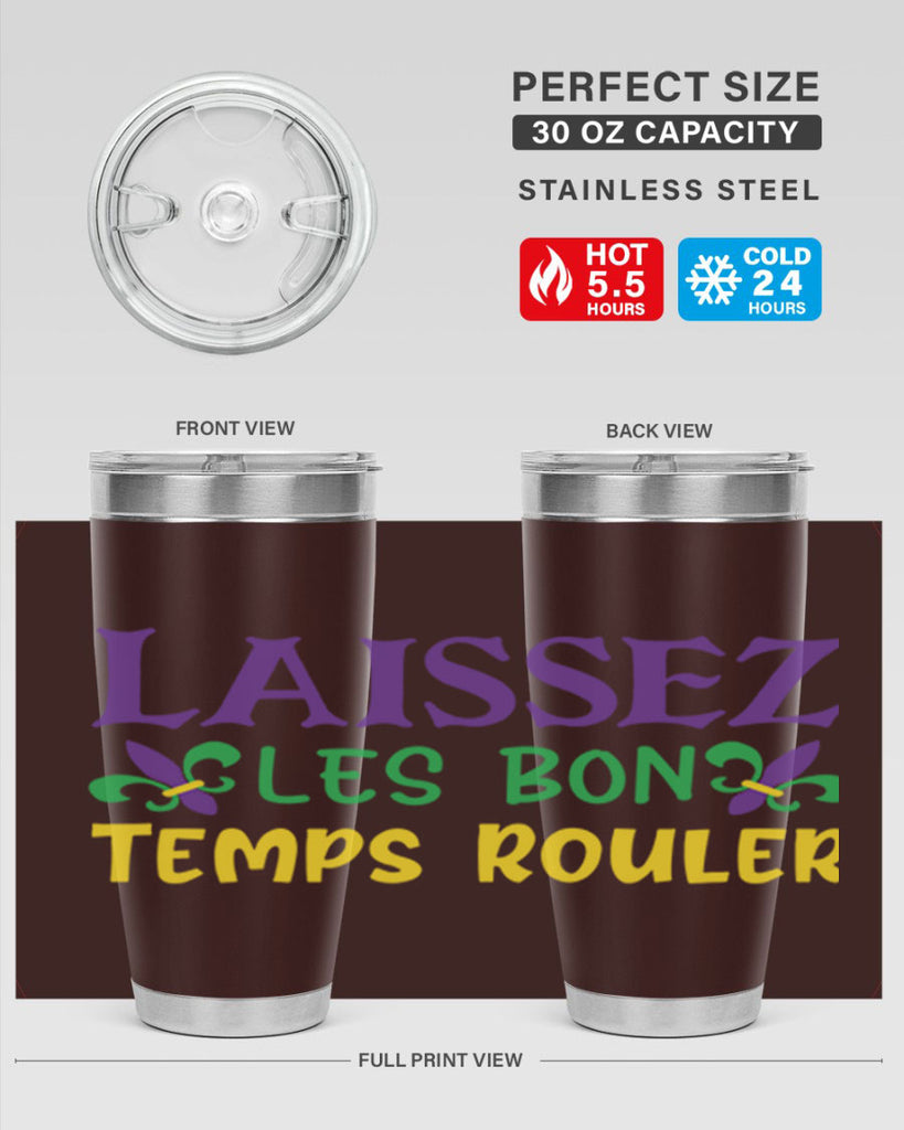 laissez les bon temps rouler 83#- mardi gras- Tumbler