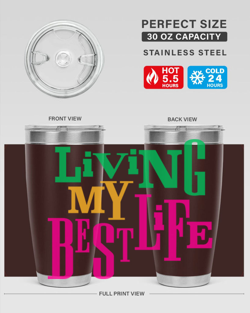 living my best life 96#- black words phrases- Cotton Tank