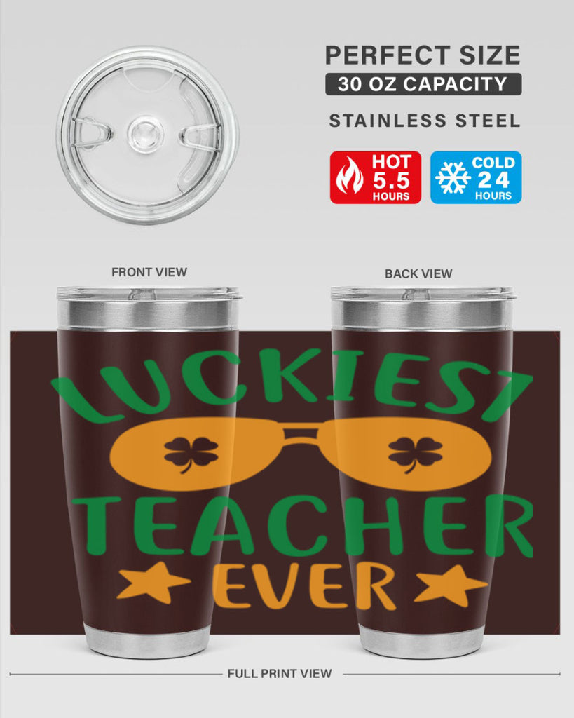 luckiest teacher ever 13#- mardi gras- Tumbler