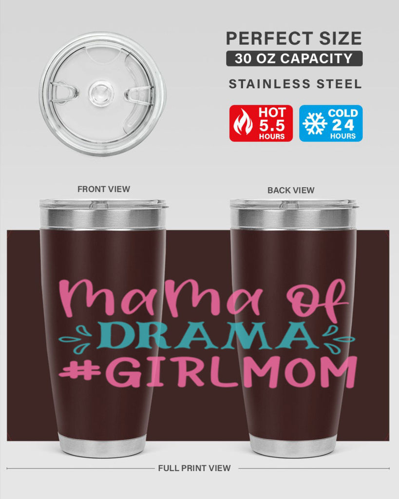 mama of drama girlmom 320#- mom- Tumbler