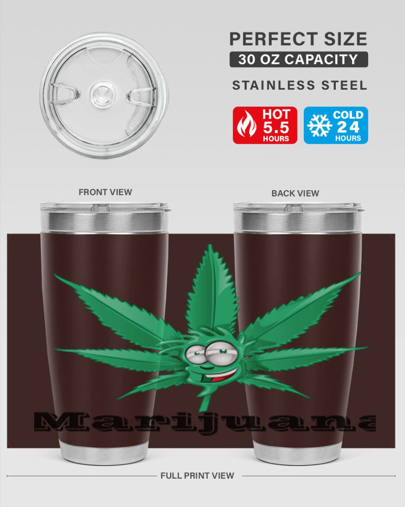 marijuana happy face 199#- marijuana- Tumbler