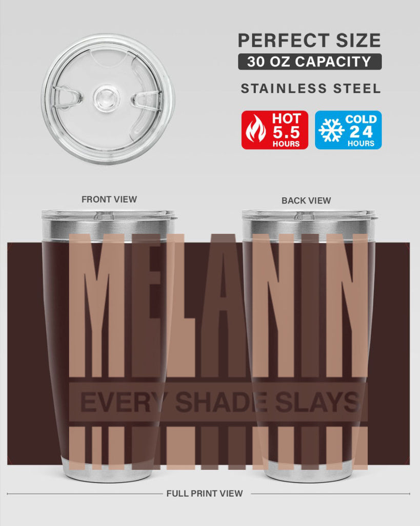 melanin every shade slays 90#- black words phrases- Cotton Tank