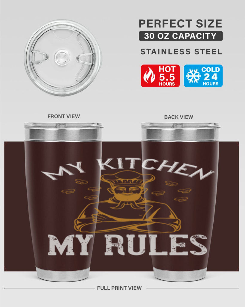 my kitchen my rules 15#- cooking- Tumbler