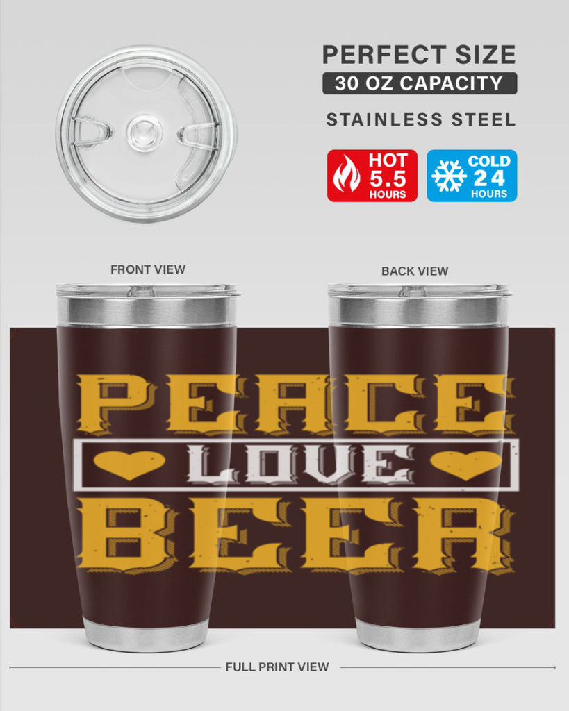 peace love beer 53#- beer- Tumbler