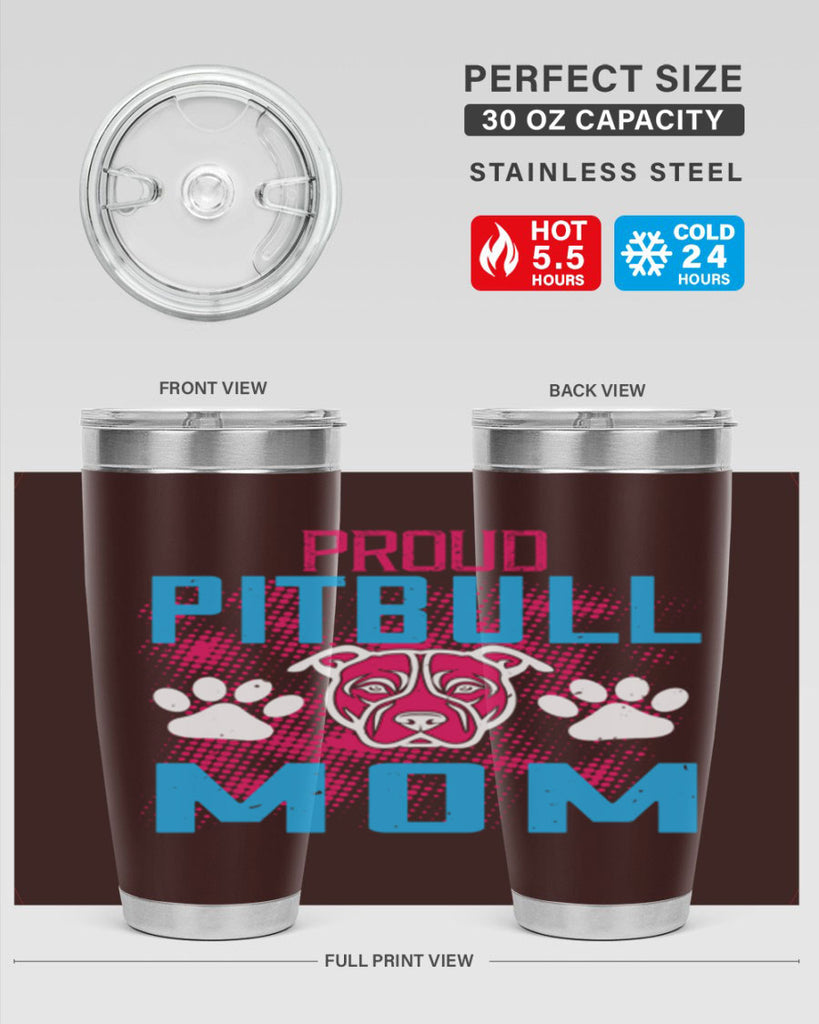 proud pitbull mom 70#- mom- Tumbler