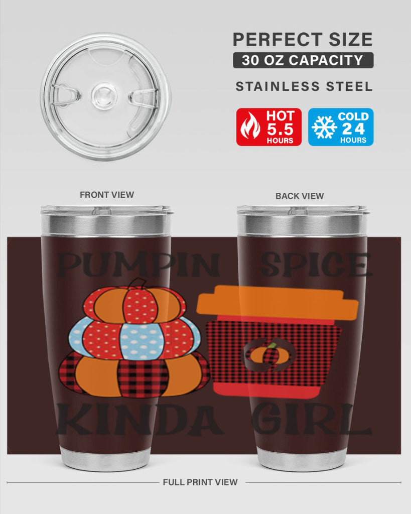pumpkin spice kinda girl 551#- fall- Tumbler