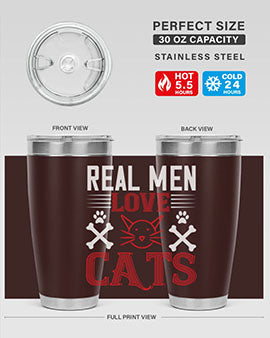 real man love cats Style 113#- cat- Tumbler