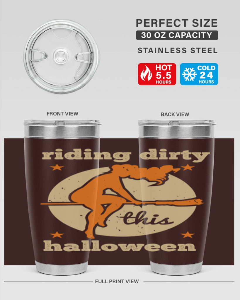 riding dirty this halloween 133#- halloween- Tumbler