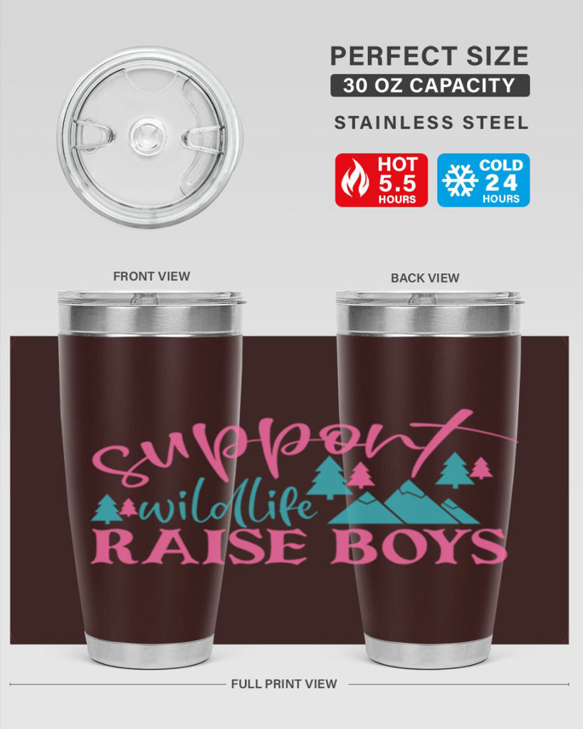 support wildlife raise boys 300#- mom- Tumbler