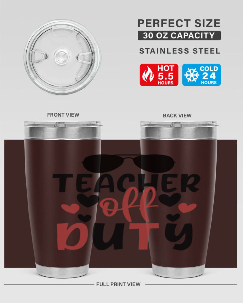 teacher off duty Style 141#- teacher- tumbler