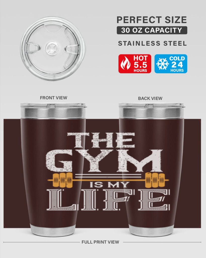 the gym is my life 65#- gym- Tumbler