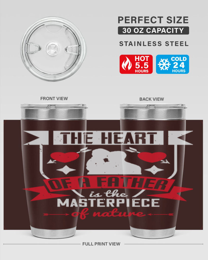 the heart of a father 159#- fathers day- Tumbler