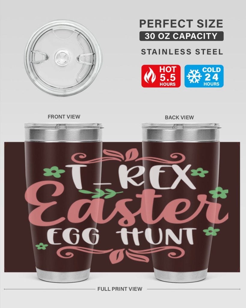 trex easter egg hunt 6#- easter- Tumbler