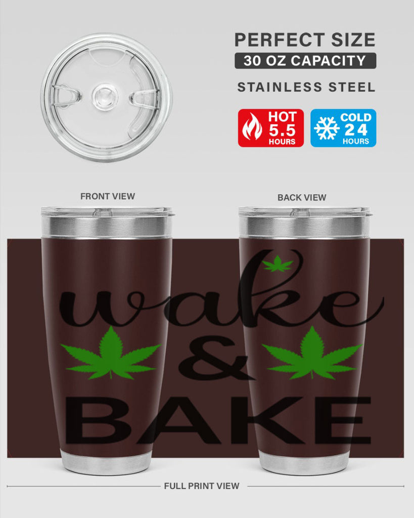 wake and bake 272#- marijuana- Tumbler