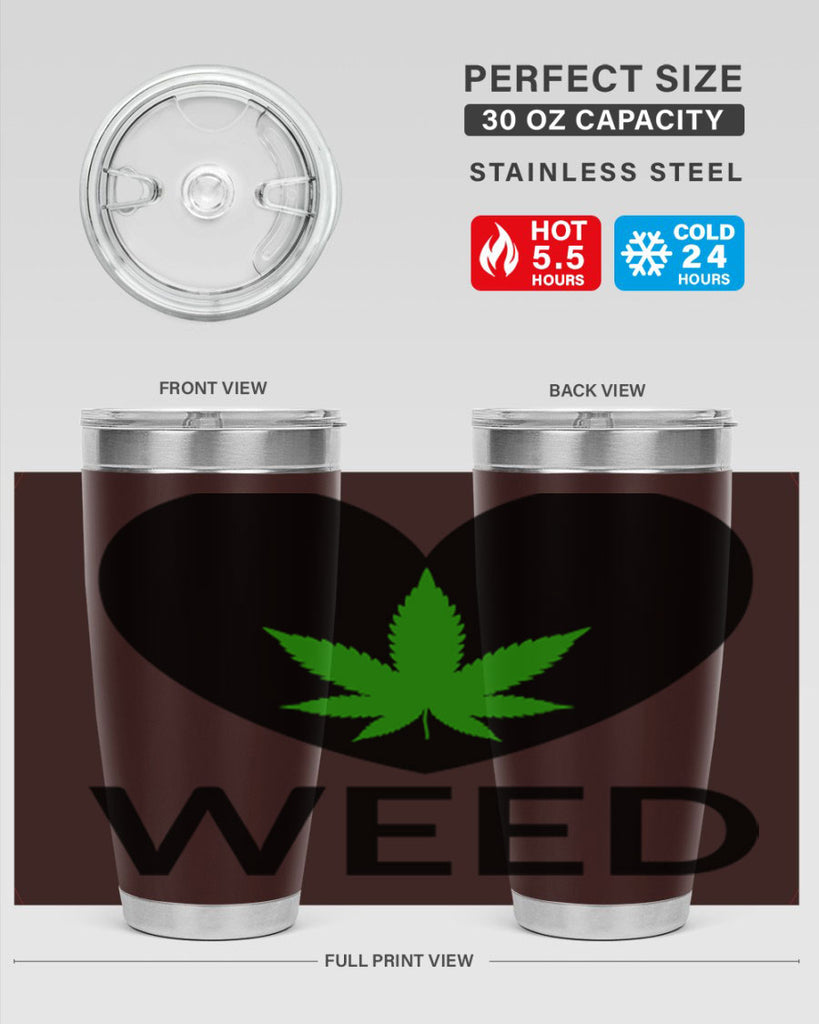 weed cannabis 284#- marijuana- Tumbler