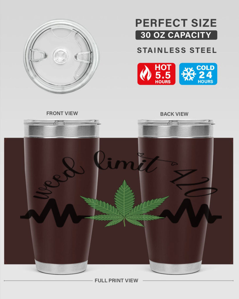 weed limit 420 cannabis heartbeat 292#- marijuana- Tumbler