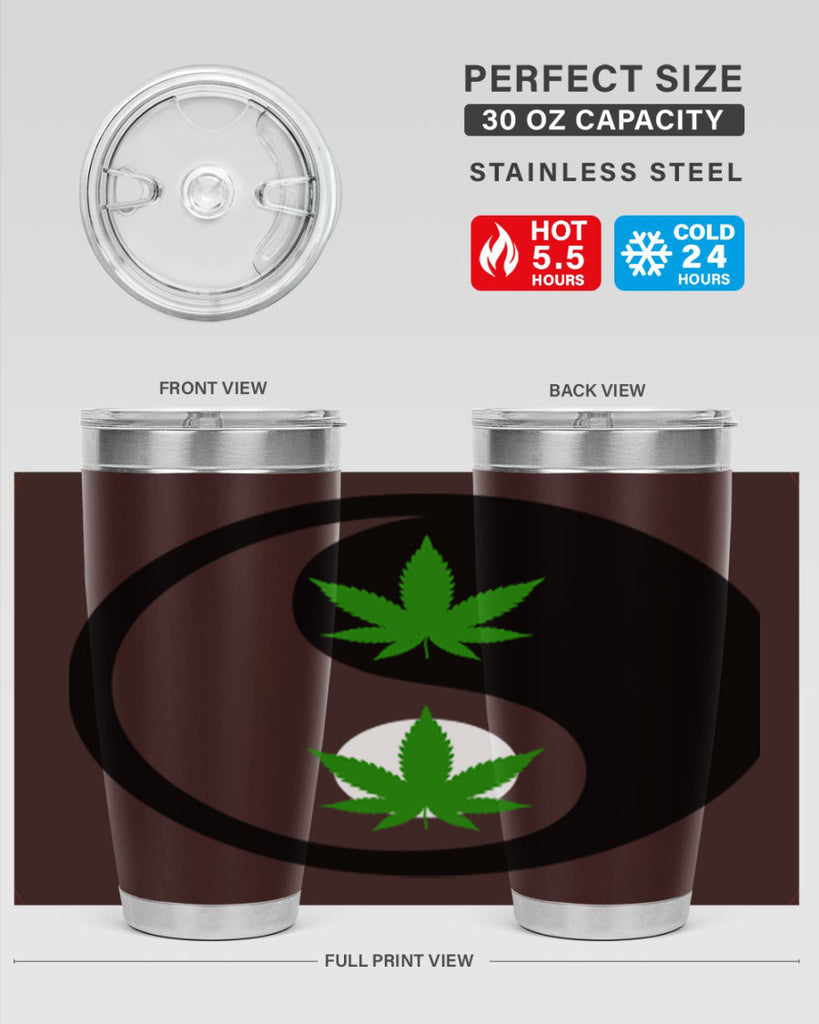 yin and yang weed 311#- marijuana- Tumbler