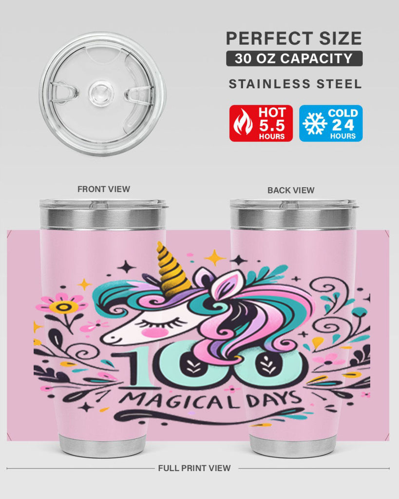 100 Day Magical Sublimation 27#- 100 days of school- Tumbler