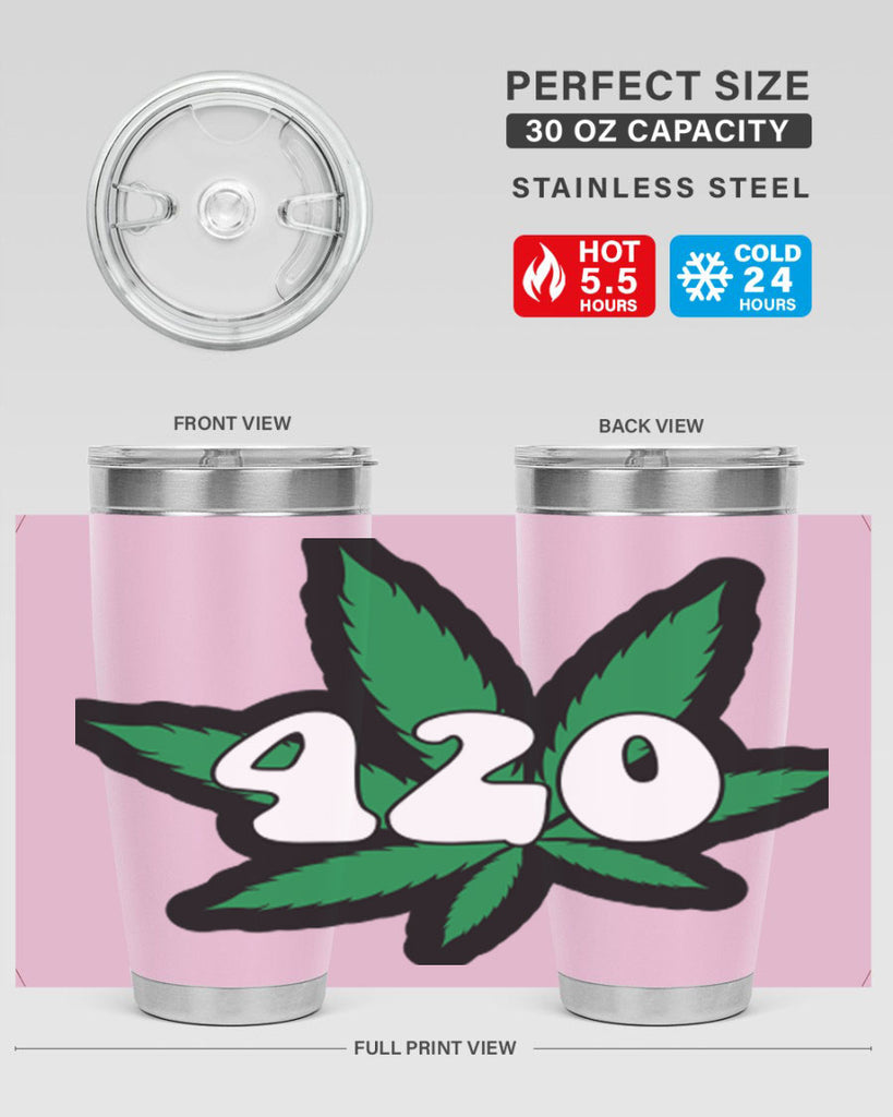 420 4#- marijuana- Tumbler