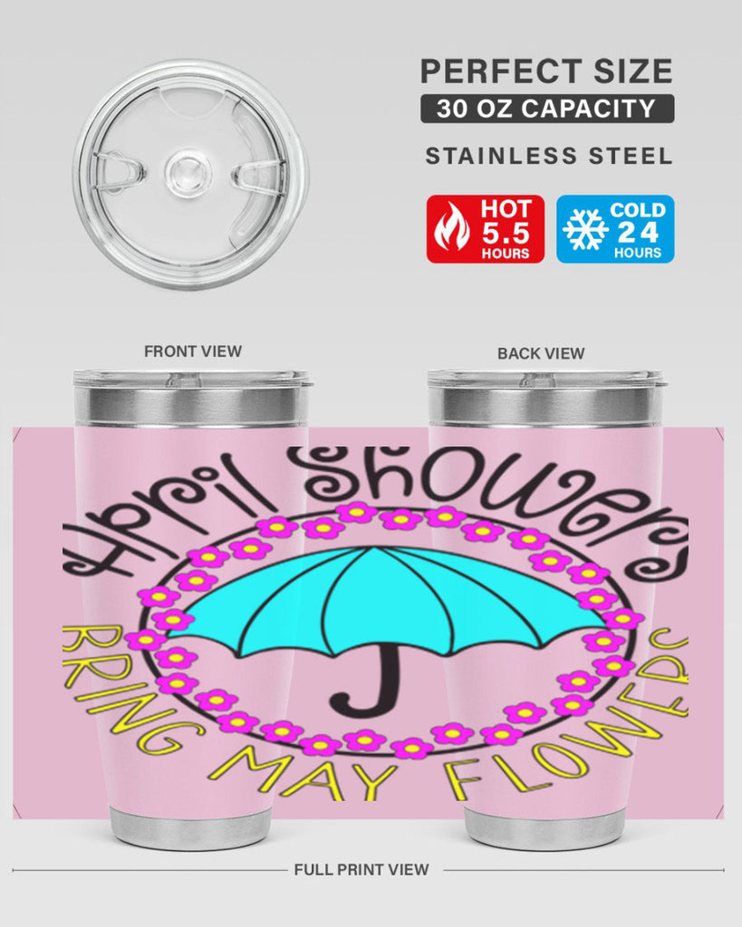 April showers21#- spring- Tumbler