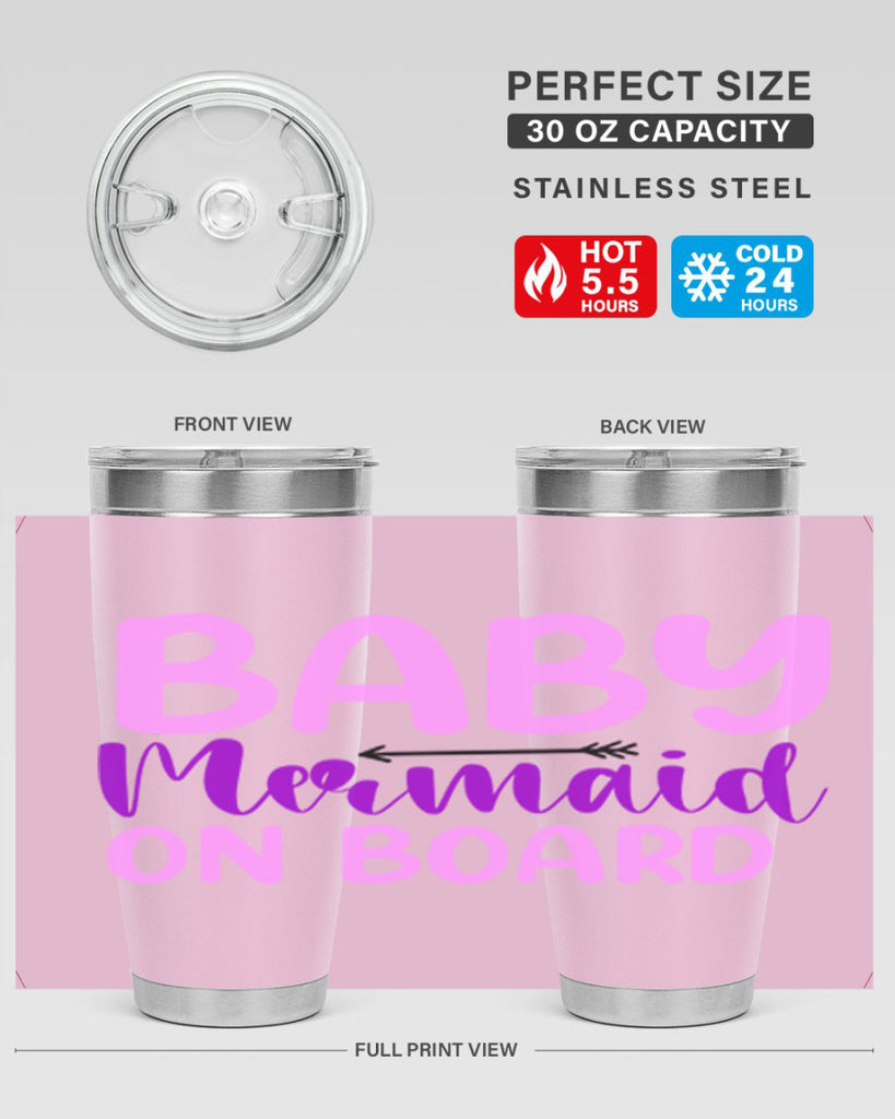 Baby Mermaid On Board 23#- mermaid- Tumbler