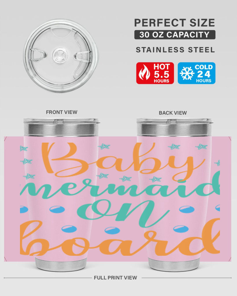 Baby Mermaid on Board 40#- mermaid- Tumbler