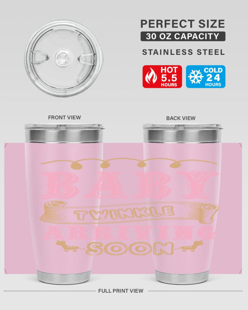 Baby Rwinkle arriving soon Style 48#- baby shower- tumbler