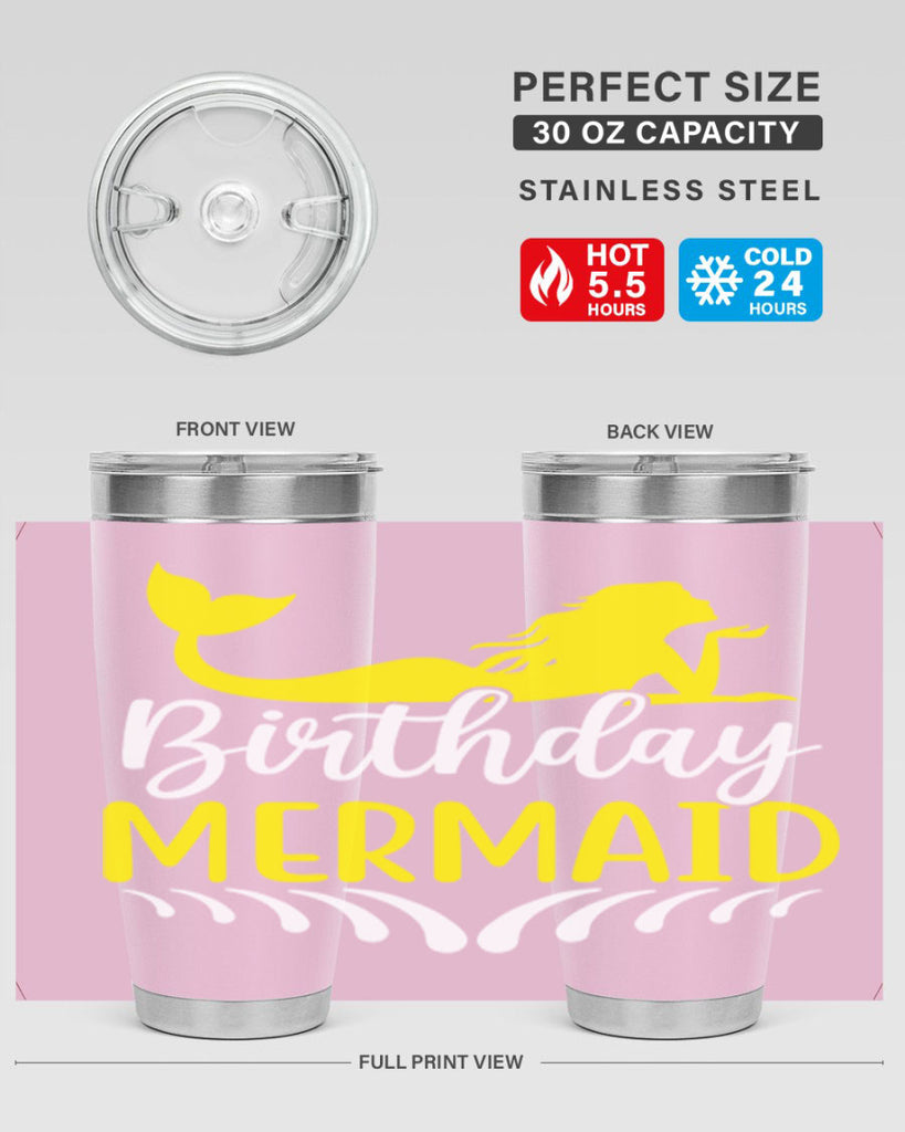 Birthday Mermaid 68#- mermaid- Tumbler