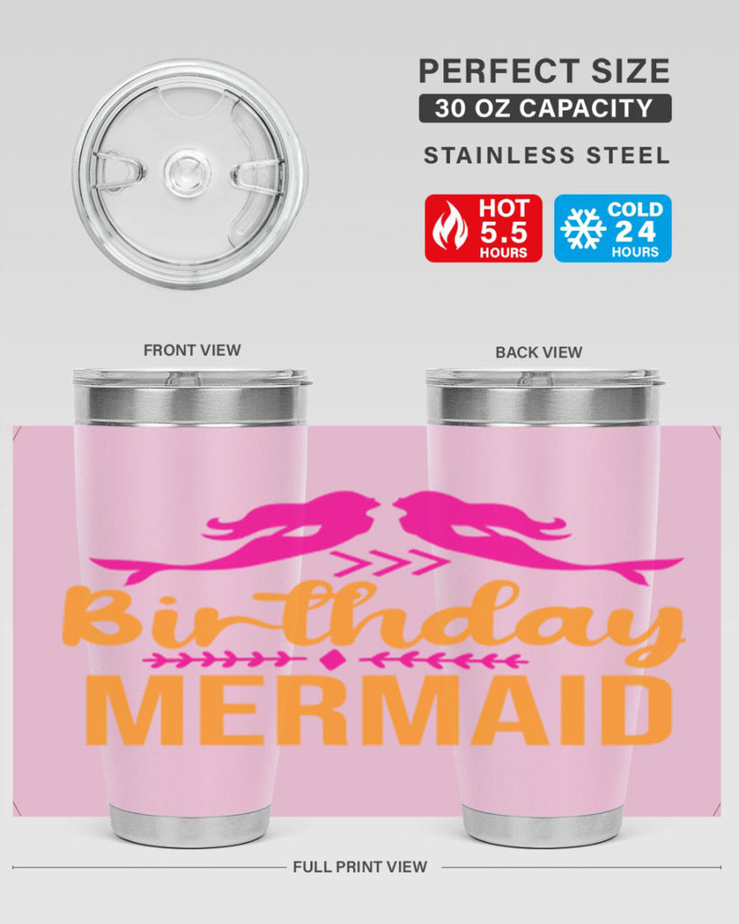 Birthday Mermaid 69#- mermaid- Tumbler
