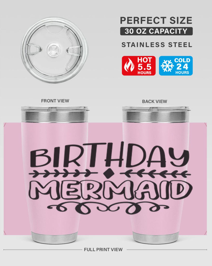 Birthday mermaid 74#- mermaid- Tumbler