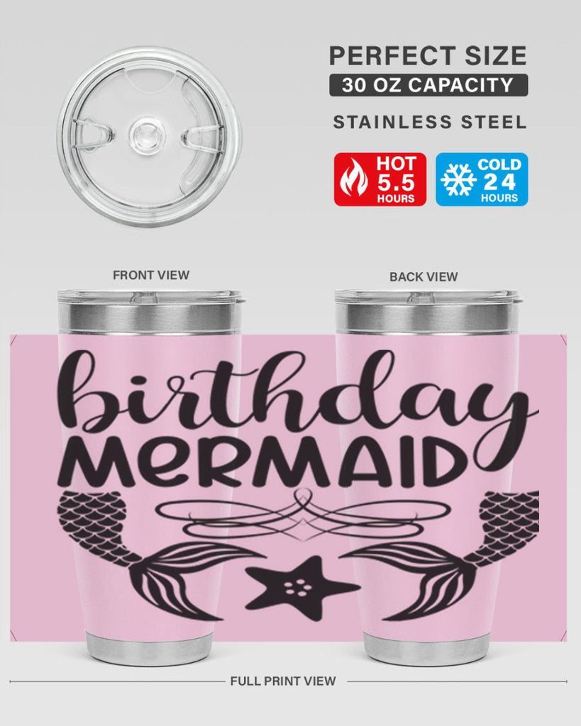 Birthday mermaid 76#- mermaid- Tumbler