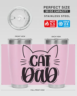 Cat Dad Style 81#- cat- Tumbler