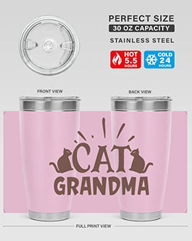 Cat Grandma Style 4#- cat- Tumbler